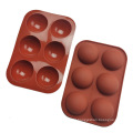 Molde de chocolate de silicone pequeno molde meio redondo